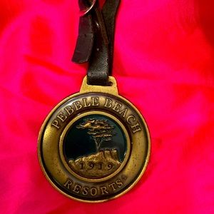 Pebble Beach Resorts Brass Golf Bag Tag